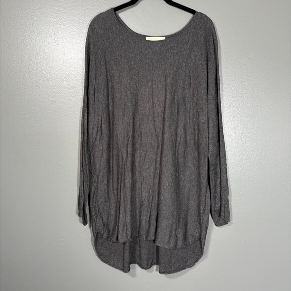 Michael Michael Kors Minimalist Gray Tunic Knit Top - 1X - Women's Plus Size - Picture 1 of 6